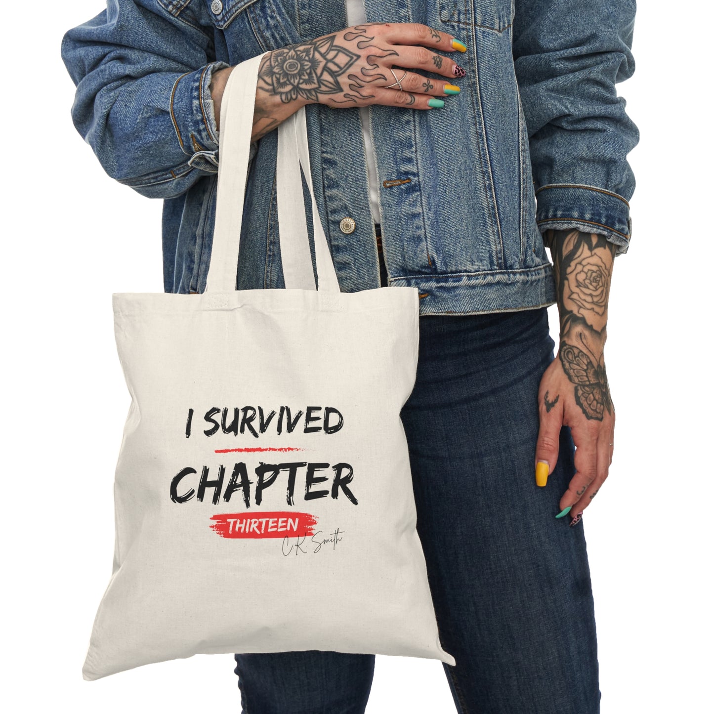 CK SmithTote Bag — "I Survived Chapter Thirteen" Novelty Canvas Tote