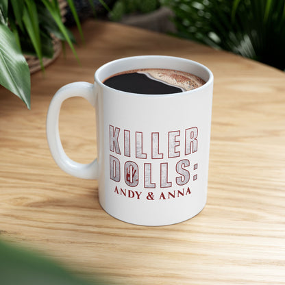 Ceramic Mug - "Killer Dills: Andy & Anna" Blood Splatter Novelty Coffee Cup
