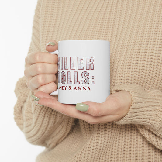Ceramic Mug - "Killer Dills: Andy & Anna" Blood Splatter Novelty Coffee Cup