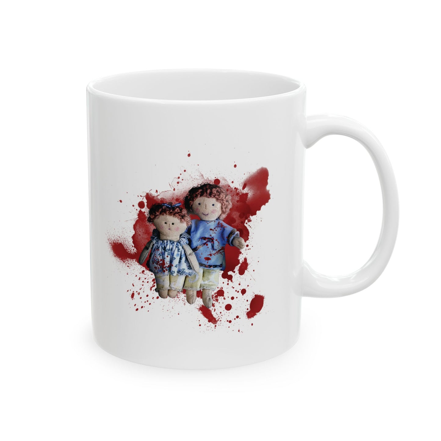Ceramic Mug - "Killer Dills: Andy & Anna" Blood Splatter Novelty Coffee Cup