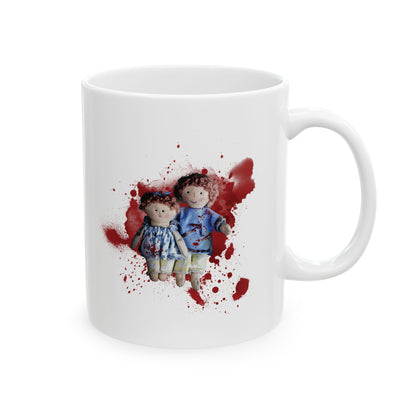 Ceramic Mug - "Killer Dills: Andy & Anna" Blood Splatter Novelty Coffee Cup